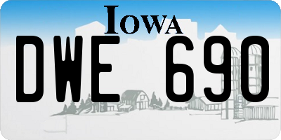 IA license plate DWE690