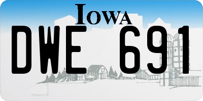 IA license plate DWE691