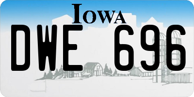 IA license plate DWE696