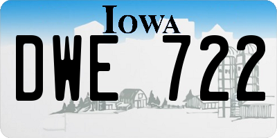 IA license plate DWE722