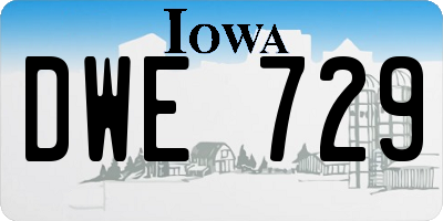 IA license plate DWE729