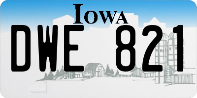 IA license plate DWE821