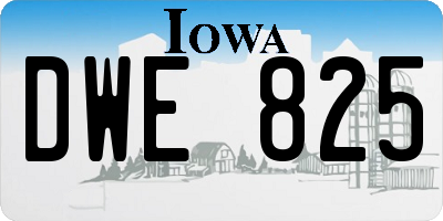 IA license plate DWE825