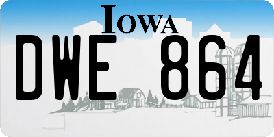 IA license plate DWE864