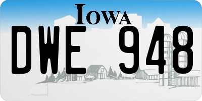 IA license plate DWE948