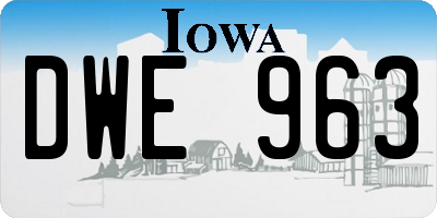 IA license plate DWE963