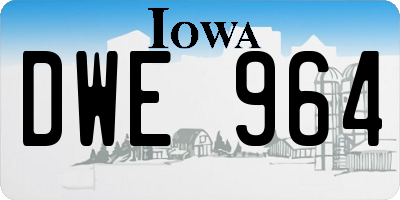 IA license plate DWE964