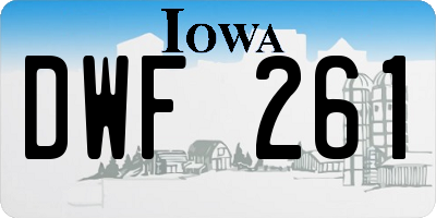 IA license plate DWF261