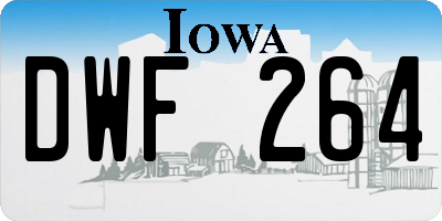 IA license plate DWF264
