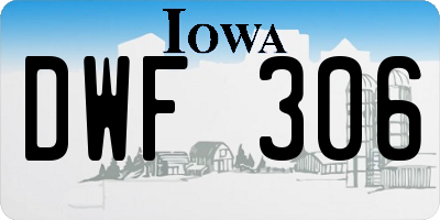 IA license plate DWF306