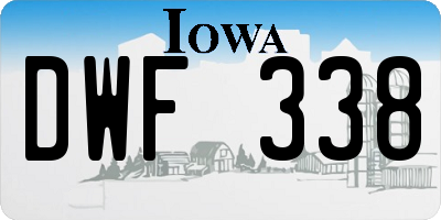 IA license plate DWF338