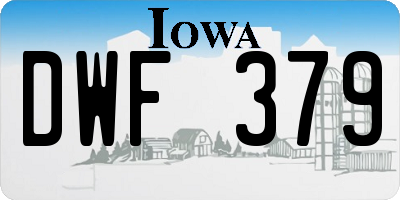 IA license plate DWF379