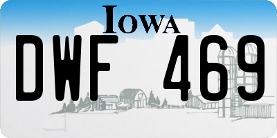 IA license plate DWF469