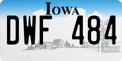 IA license plate DWF484