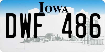 IA license plate DWF486