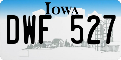 IA license plate DWF527