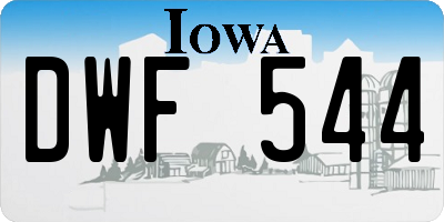 IA license plate DWF544