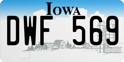 IA license plate DWF569