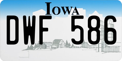 IA license plate DWF586