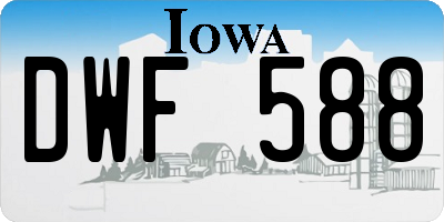 IA license plate DWF588