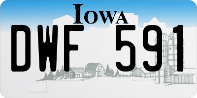 IA license plate DWF591
