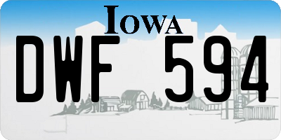 IA license plate DWF594
