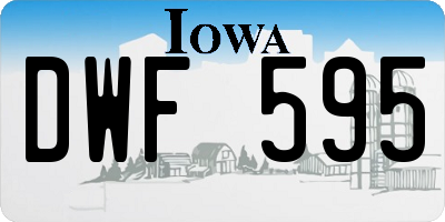 IA license plate DWF595