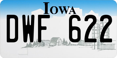IA license plate DWF622