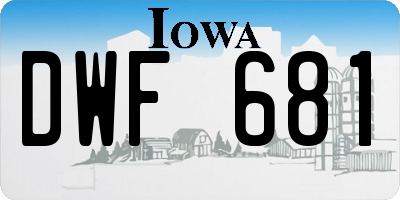 IA license plate DWF681