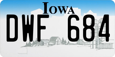 IA license plate DWF684