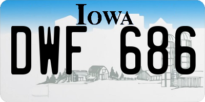 IA license plate DWF686