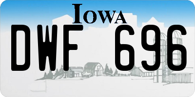IA license plate DWF696