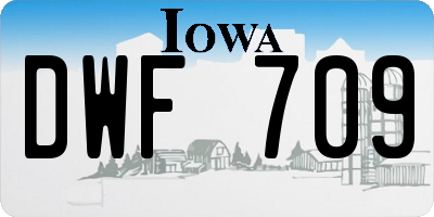 IA license plate DWF709