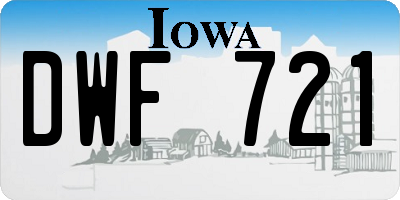 IA license plate DWF721
