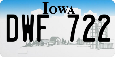 IA license plate DWF722