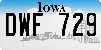IA license plate DWF729