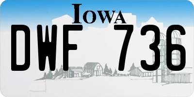 IA license plate DWF736