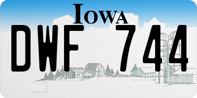 IA license plate DWF744