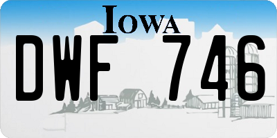 IA license plate DWF746