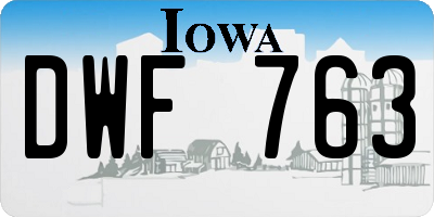 IA license plate DWF763