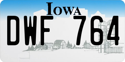 IA license plate DWF764