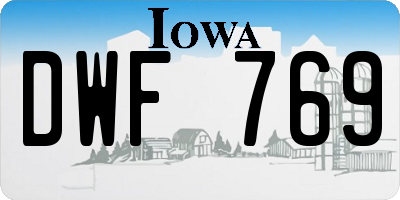 IA license plate DWF769