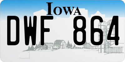 IA license plate DWF864