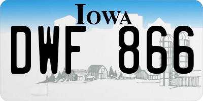 IA license plate DWF866