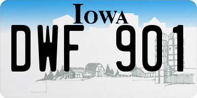 IA license plate DWF901