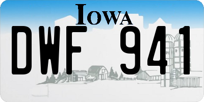 IA license plate DWF941