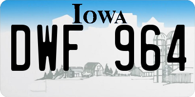 IA license plate DWF964