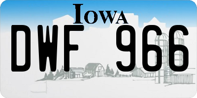 IA license plate DWF966