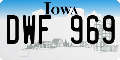 IA license plate DWF969