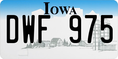 IA license plate DWF975